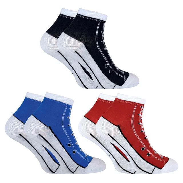 2 Paires Homme et Femme Fantaisie Coton Chaussettes en Forme de Basket