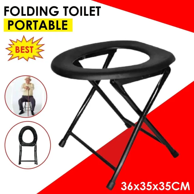 Portable Folding Toilet Seat Chair Outdoor Camp Travel Camping Hunting Caravan