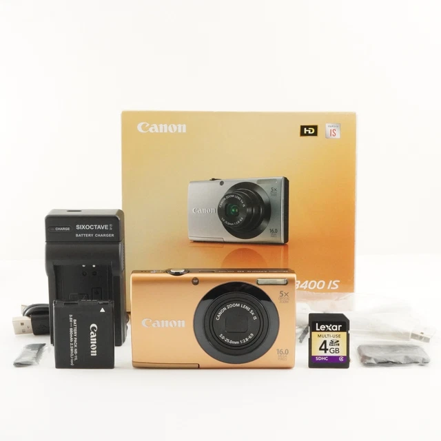 CANON POWERSHOT A3400 IS Gold In Box With 4GB SDHC Card from