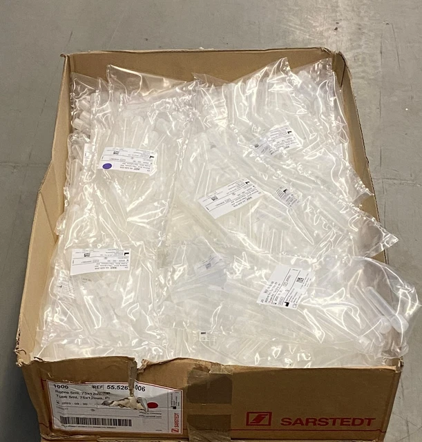 Sarstedt 55.526.006 12X75Mm Tube 5Ml Round Bottom Polypropylene 1000/Case New