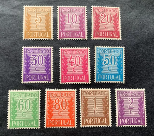 Portugal 1940 - 10 unused postage due stamps - Porteado