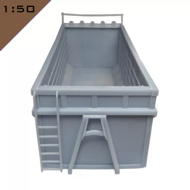 1x 3D printed HOOKLIFT CONTAINER 1:50 Model Miniature Scenery Layout Diorama
