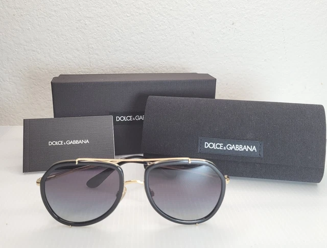 Dolce Gabanna Aviator Sunglasses DG 2161 02/08G 55-18 140 3N w/ Box & Case Italy