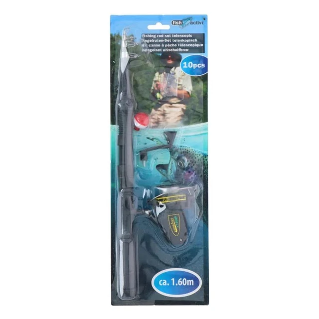 Canne à Pêche Télescopique Fibre De Verre 300cm Pour Enfants - Portable Et Robuste Bleu/Rose