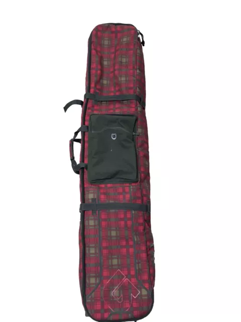 Snowboard Travel Bag, Burton, 181cm, Red Plaid, Carry Handle and Strap