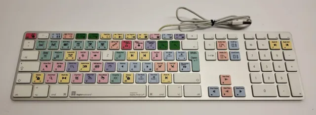Apple A1243 EMC 2171 USB kabelgebunden LogicKeyboard Tastatur Final Cut Pro