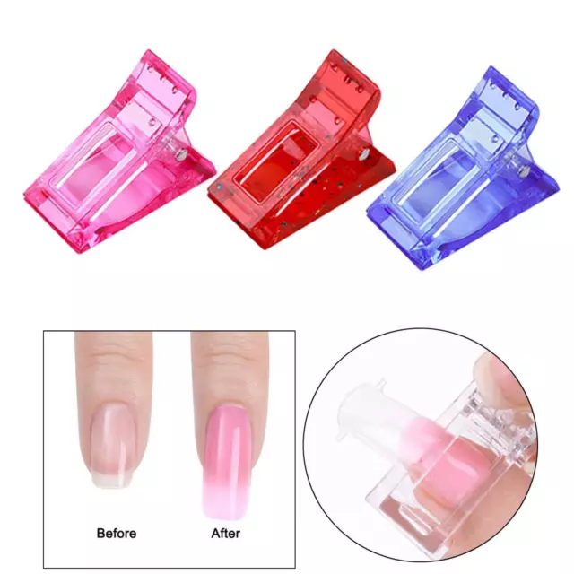 2-4pack 10 pièces ongles conseils pince doigt construction rapide Gel