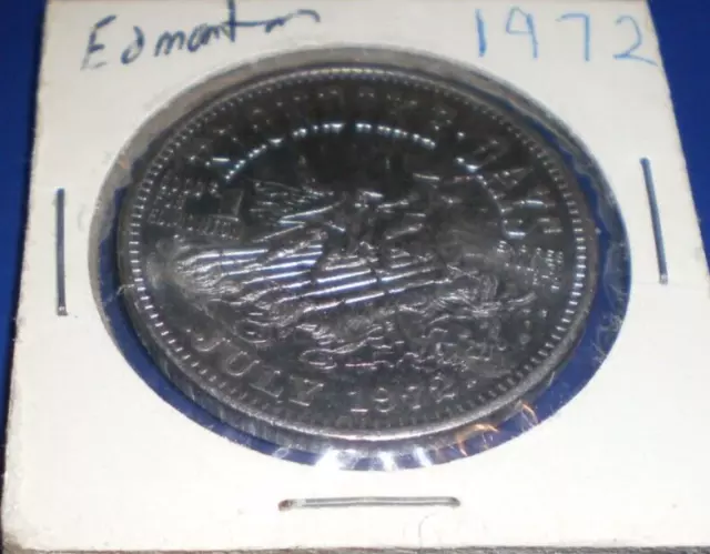 Edmonton Alberta Klondike Days 1972 Shovel Privy Mark Coin Trade Dollar Token c