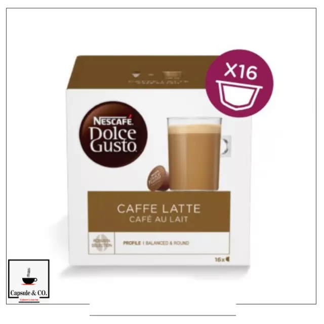 48 Capsule Nescafe' Dolce Gusto - Caffe' Latte - Conf. 16 Capsule