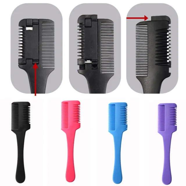 Hair Thinning Cutting Trimmer Razor Comb With Blades Hair Cutter Comb Top