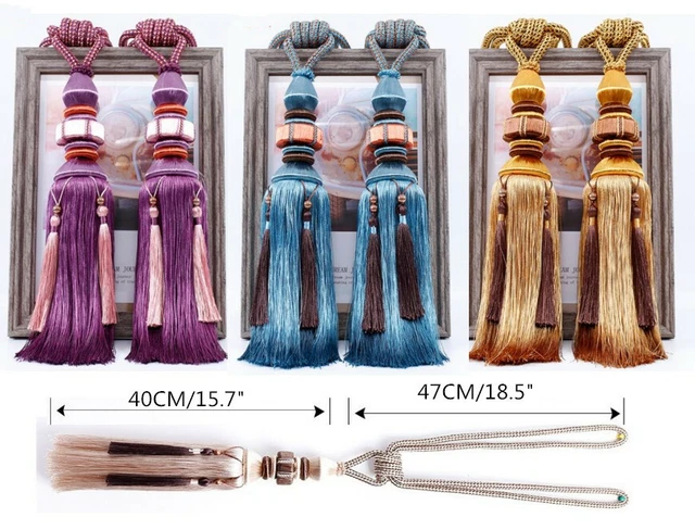1 Pair Luxury Tassel Curtain Rope Tieback HoldBacks Tie Backs Home Decor
