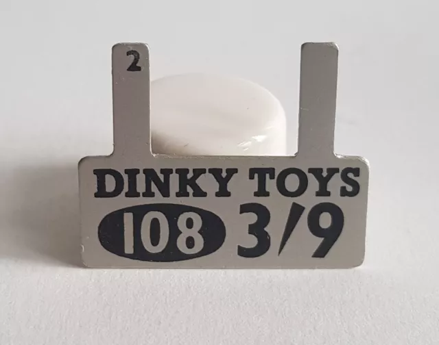 Dinky Toys No. 108, MG Midget Sports Original Price Tag 3'9 Mint Condition