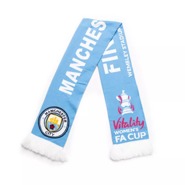 NEW Manchester City Women's FA Cup Wembley Final Vitality Football 2022 Scarf