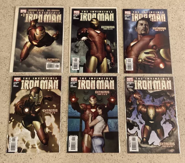 The Invincible Iron Man #1-6 Extremis 2005 NM- Ellis/Granov High Grade!