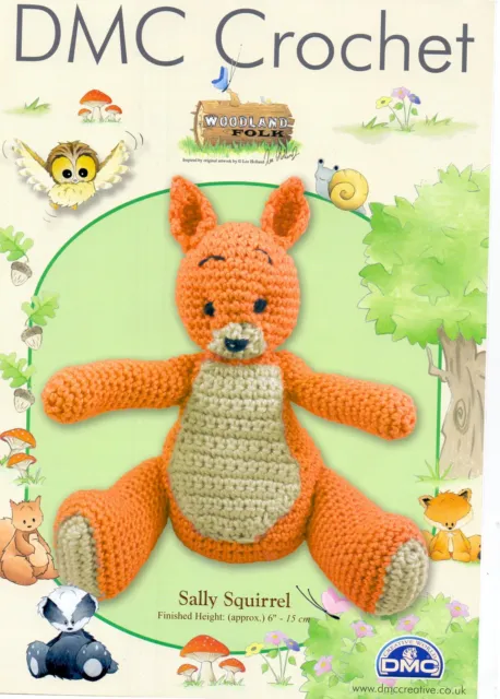 DMC Crochet Pattern only Woodland Folk  "Sally Squirrel"