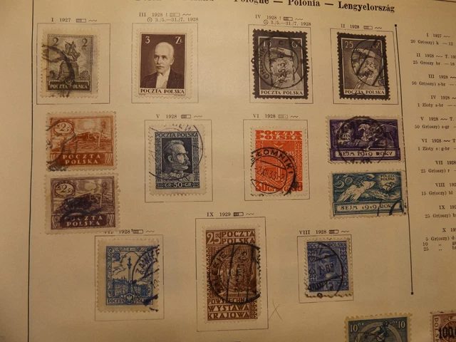 Polen  Sammlung auf Vordruckseiten ab ca 1918 15