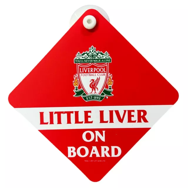 Liverpool FC Official Little Liver On Board Car Sign LFC Gift