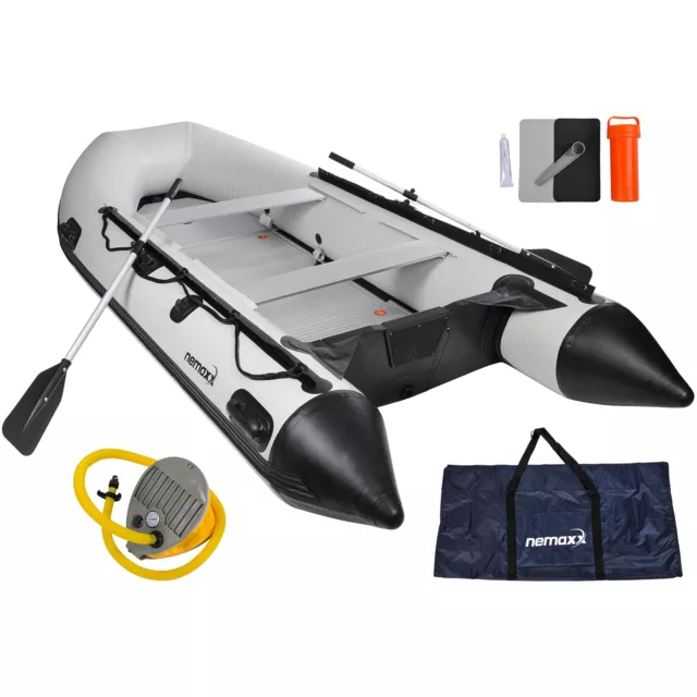 NEMAXX Gommone 330 cm per 5 persone, imbarcazione gonfiabile da pesca