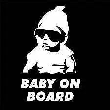 2X  Baby On Board Carlos Funny Hangover Car Truck Window Sticker Vinyl Decal