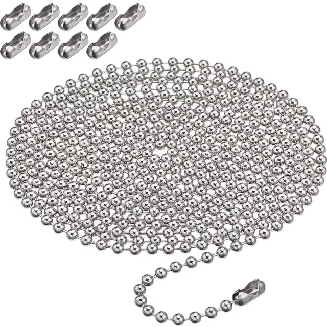 Roller / Roman Blind Metal Nickel Beaded Chain - 4.5Mm Ball - Sold By The Metre