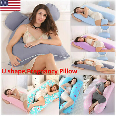 U Shape Pregnancy Pillow Maternity Contoured Body Support Feeding Cushion