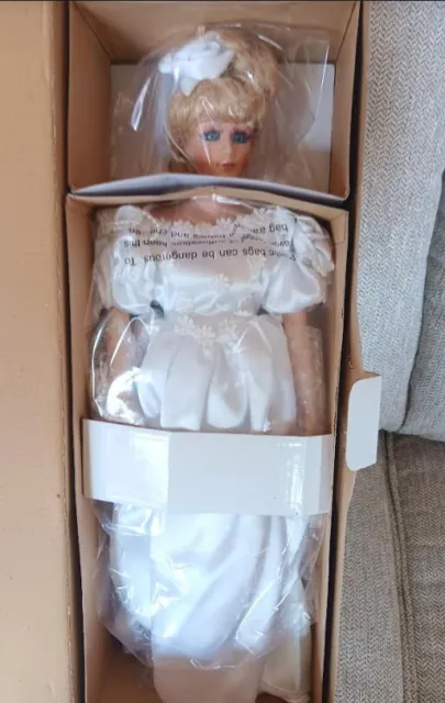 Bride Doll "Sabrina" Heritage Collection Porcelain In New Condition