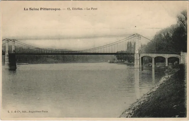 CPA La Seine Pittoresque ETIOLLES 12. Le Pont (924483)