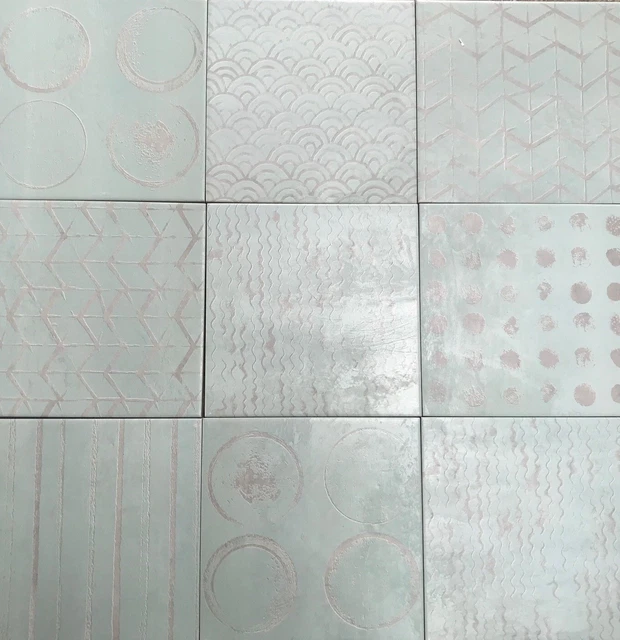 JOB LOT NEGATIVE Mint Green Tiles Bathroom Kitchen Wall 20 x 20 10SqM £ ...