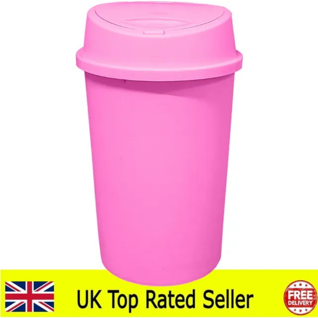 45L New Pink Touch Top Bin Dustbin Rubbish Bin Kitchen Home Plastic