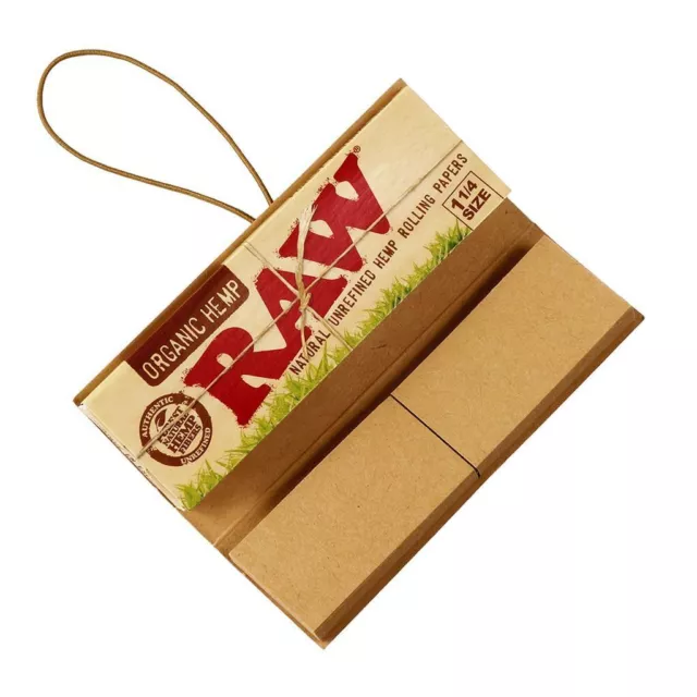 RAW Organic Hemp 1 1/4 Papers with Tips Natural Unrefined Smoking