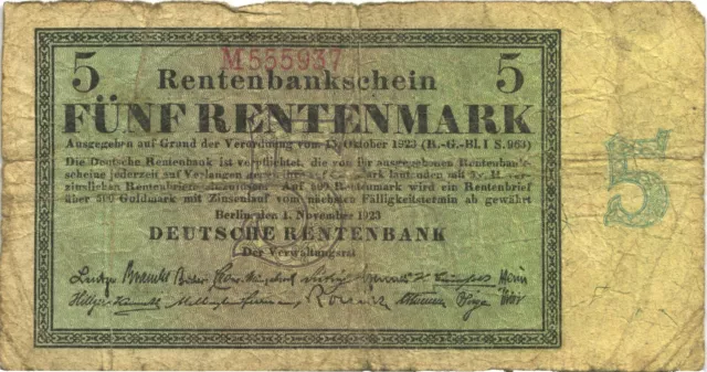 R.156a 5 Rentenmark 1923 (5)