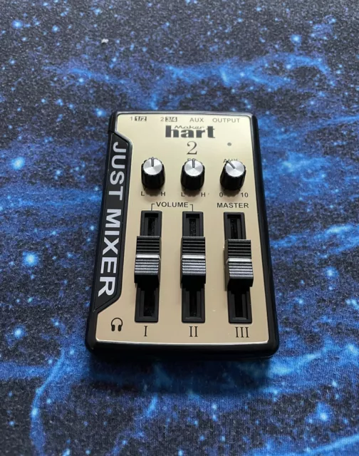 Maker Hart Just Mixer 2 (Gold) Stereo 3 Input Tiny Audio Mixer USB Powered