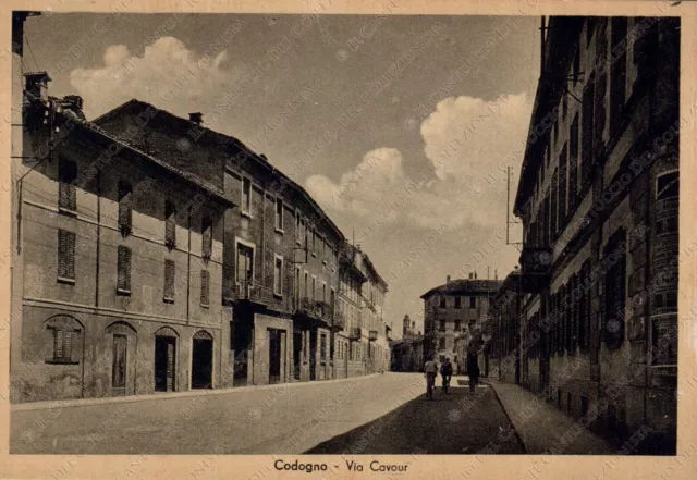 CODOGNO Via Cavour Lodi Cartolina animata