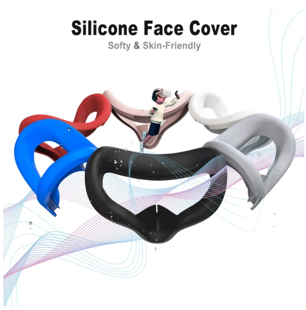 VR Face Silicone Cover Cushion Pad For Oculus Quest 2 High Quality Accessories