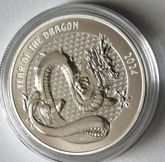 2024 APMEX Year of the Dragon 1 oz .999 Fine Silver Round.