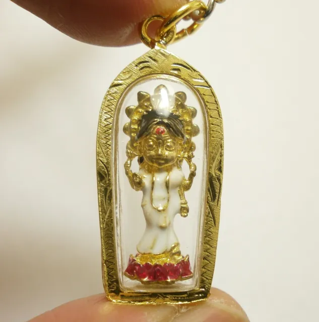 Maa Lakshmi Laxmi Devi Hindu Goddess Rich Lucky Blessed Pendant Amulet Necklace