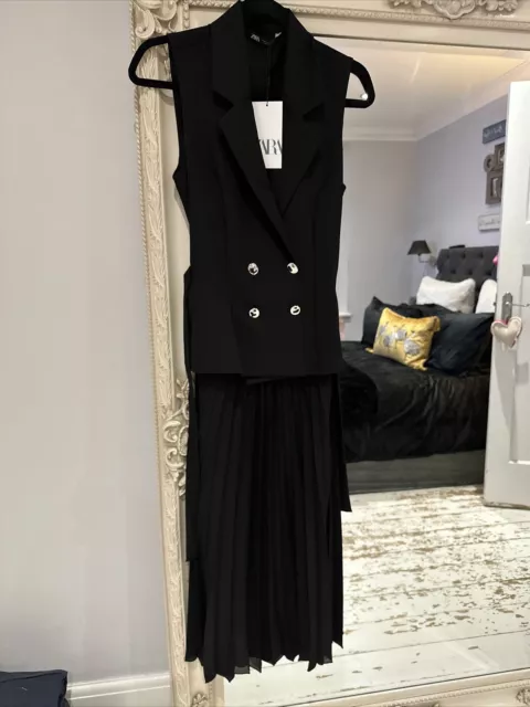 Zara ruffle waistcoat sales dress