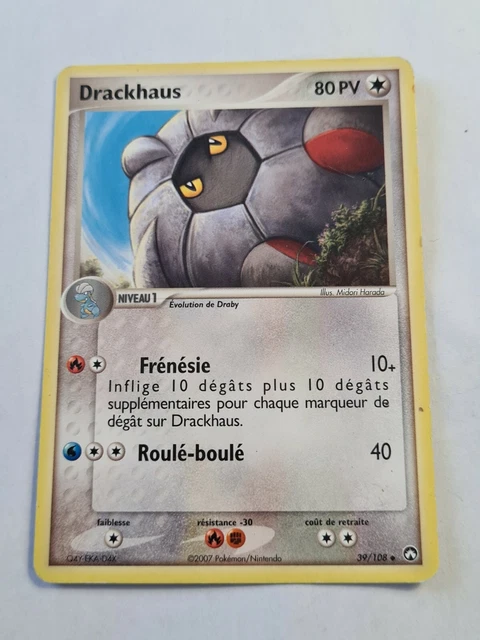 Carte Pokemon Française drackhaus 39/108 Gardiens Du Pouvoirs