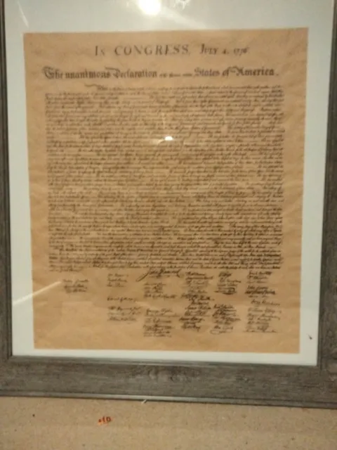 US Declaration of Independence 13.5x16.5 Inches