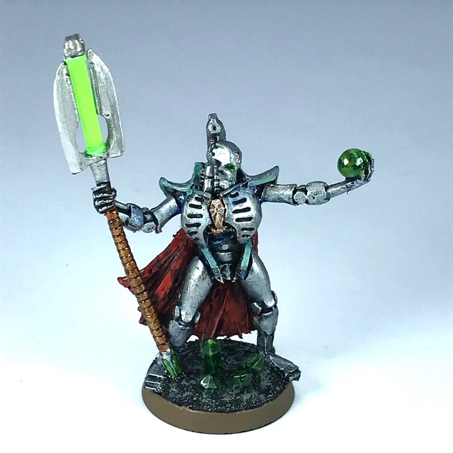 Esercito Necrons Warhammer 40K Anni '90 – Necron Warrior In Metallo, Dipinto A Mano