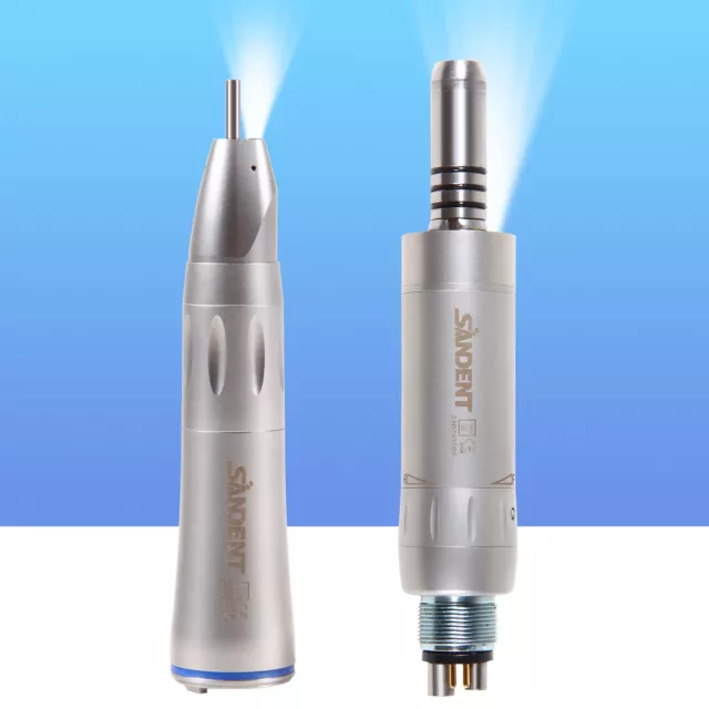 Dental LED Fiber Optic Straight Air Motor Handpiece 6H low speed Inner Spray