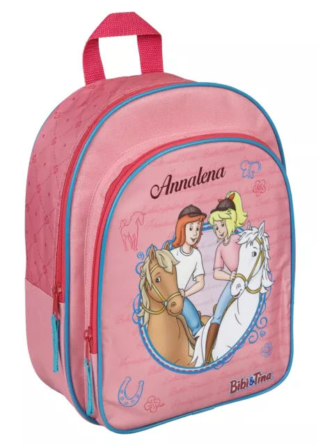 Kindergartenrucksack Bibi & Tina für Mädchen - Personalisiert mit Name