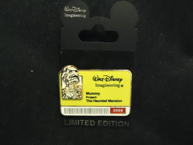 Disney Wdi I.d. Badge Series 2 Haunted Mansion Mummy Pin On Card Le 300