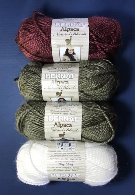 1 SKEINS BERNAT Alpaca Natural Blends Yarn 70 Acrylic 30 Alpaca Tomato 1.60 PicClick
