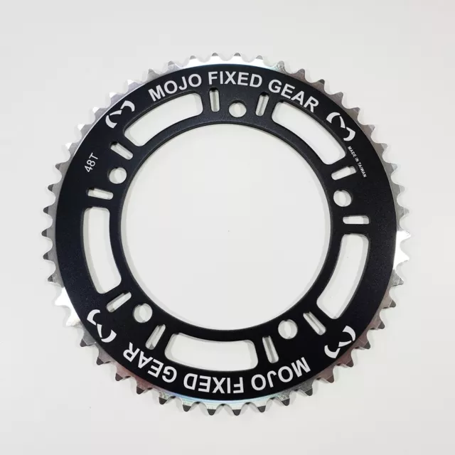 MOJO Fixed Gear Chainring 48T - 130 BCD Track Fixie single speed 1/8" - BLACK
