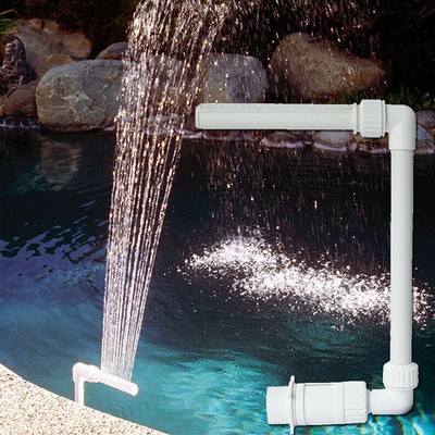 PISCINA Connettore fontana Quadro Decorazione Tubo 26*40*19cm bianco di lunga durata 