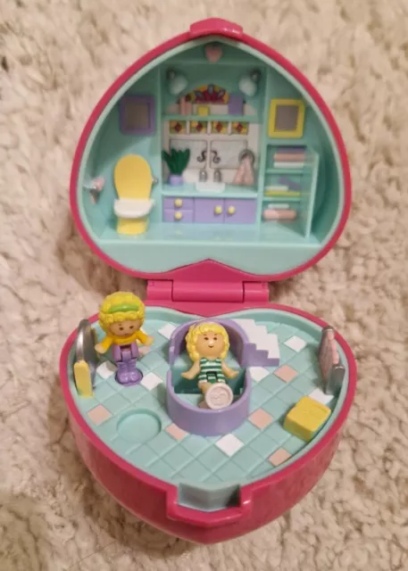 Vintage Bluebird 1991 Polly Pocket Bathtime Fun, With Figures