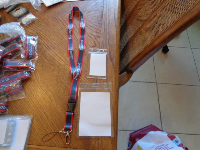 2 Piece Inspirational Lanyard with 2 sizes ID Badge Holders NEW Borealy