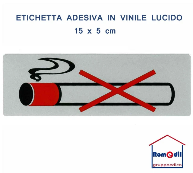 Centro Sill Shop - Cartello Vietato fumare allarme in funzione