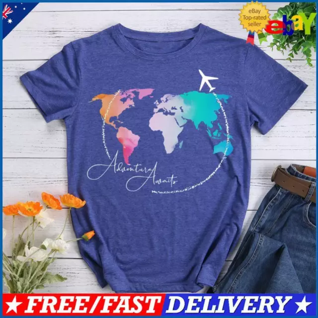 global travel Round Neck T-shirt-0024449